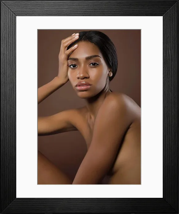 Framed Print : Portrait of a nude woman Framed Print : Portrait of a nude woman
