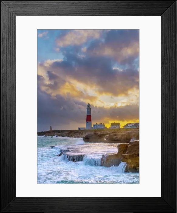 Framed Print : Portland Bill Lighthouse at sunset Framed Print : Portland Bill Lighthouse at sunset