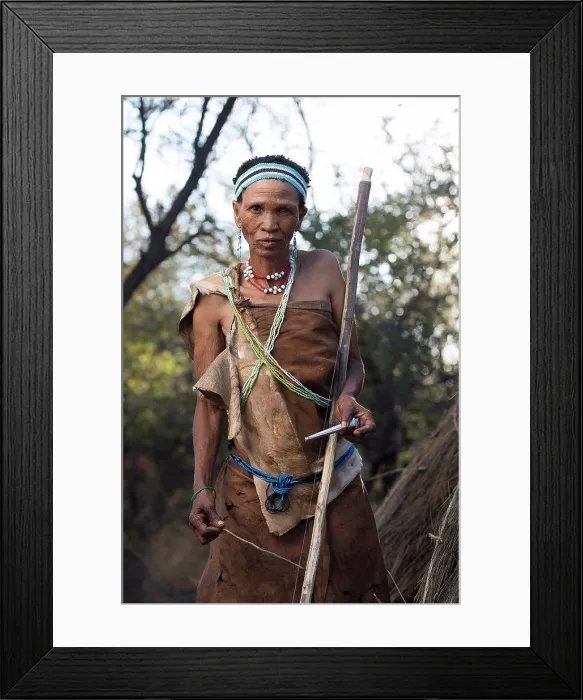 Framed Print : Portraits of People from the Bushmen Naro Tribe Framed Print : Portraits of People from the Bushmen Naro Tribe