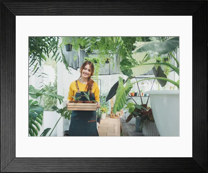 Framed Print : Home gardening, love of plants and care. Small business Framed Print : Home gardening, love of plants and care. Small business