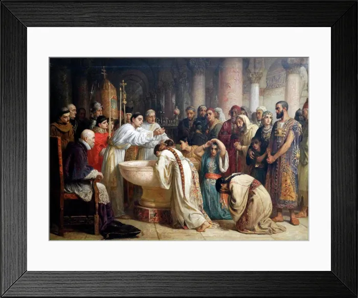 Framed Print : The Moorish Proselytes of Archbishop Ximenes at Granada Framed Print : The Moorish Proselytes of Archbishop Ximenes at Granada