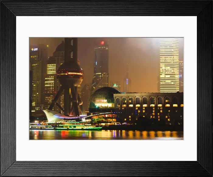 Framed Print : City lit up at night, Oriental Pearl Tower, The Bund, Pudong, Huangpu River, Shanghai, China Framed Print : City lit up at night, Oriental Pearl Tower, The Bund, Pudong, Huangpu River, Shanghai, China