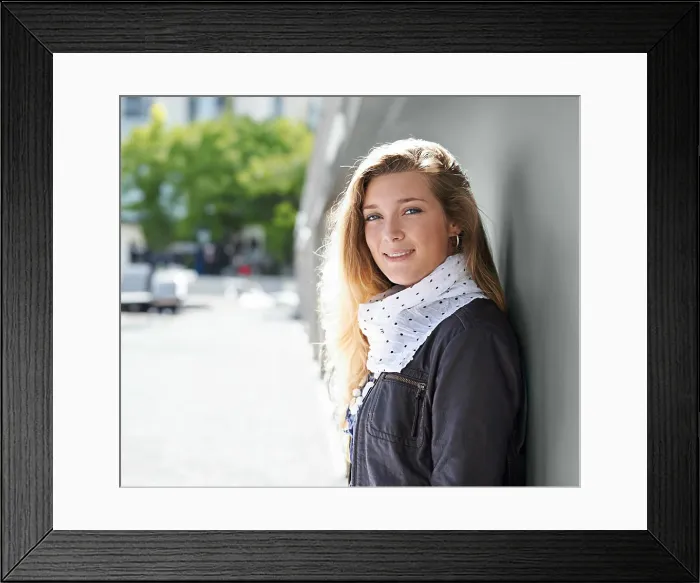 Framed Print : Portrait, fashion and smile of woman at graffiti wall in city outdoor for street art Framed Print : Portrait, fashion and smile of woman at graffiti wall in city outdoor for street art