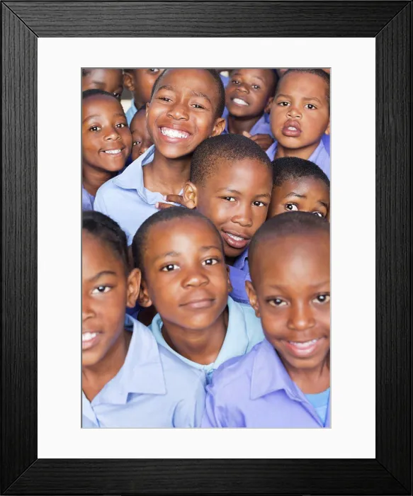 Framed Print : Students smiling together Framed Print : Students smiling together