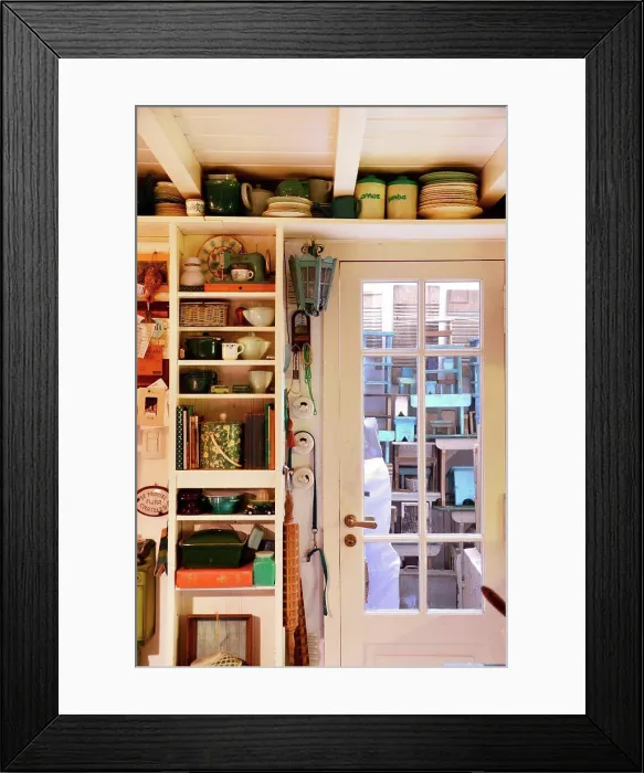 Framed Print : Crockeries on shelf in store, Argentina. 02 / 17 / 2011 Framed Print : Crockeries on shelf in store, Argentina. 02 / 17 / 2011