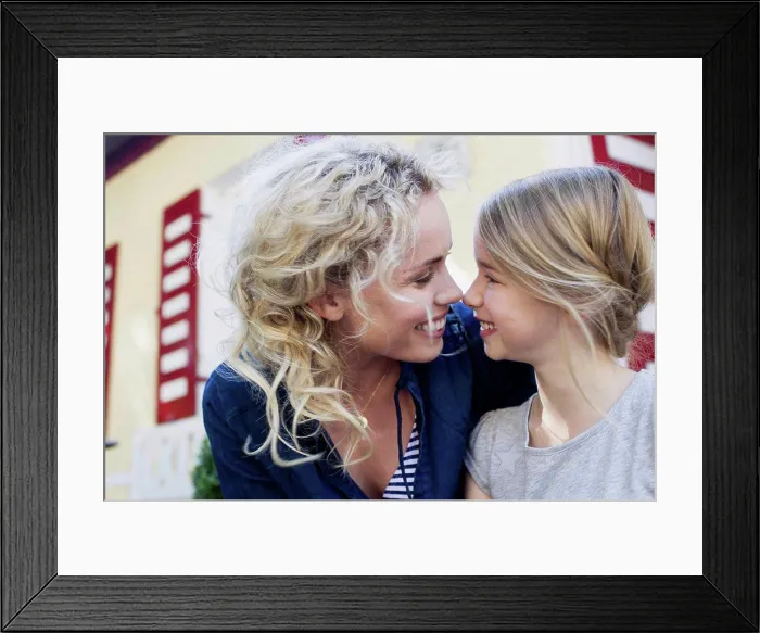 Framed Print : Mother and daughter enjoying being together outdoors Framed Print : Mother and daughter enjoying being together outdoors
