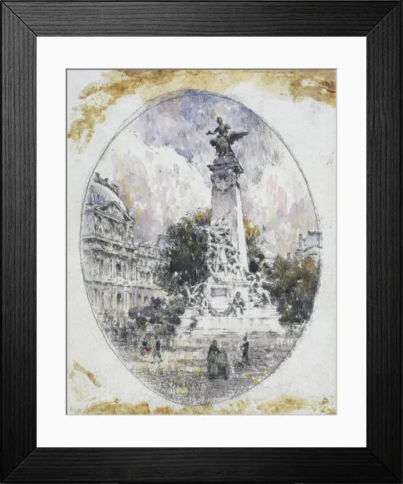Framed Print : Parisian Scene Eugene Charvot (1847-1924 French) Cummer Museum of Art & Gardens, Jacksonville, Fl