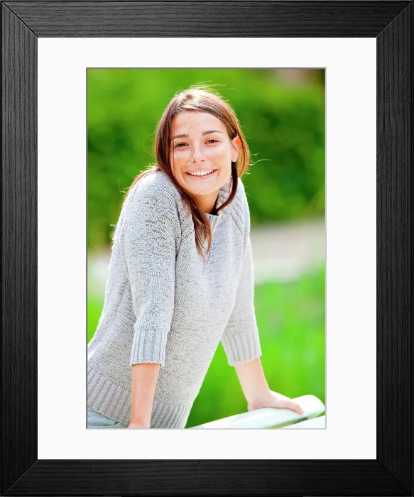 Framed Print : Portrait of smiling woman Framed Print : Portrait of smiling woman