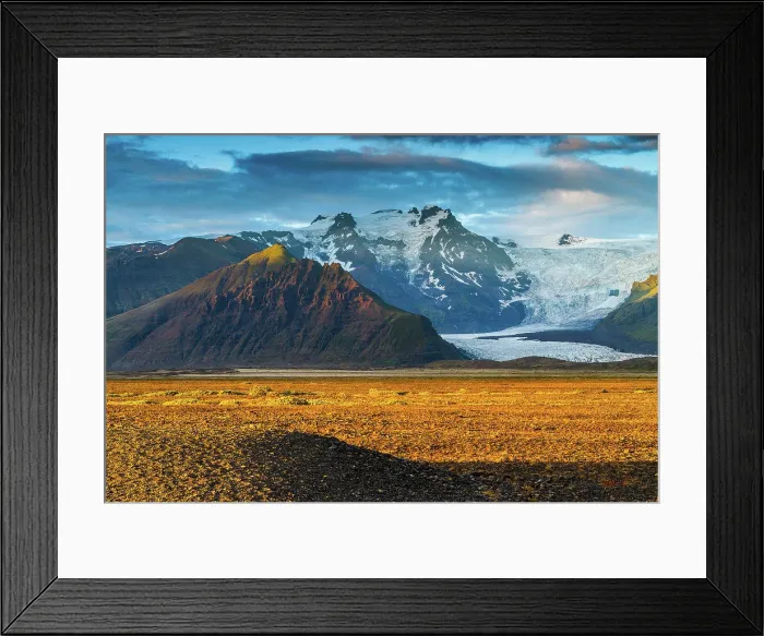 Framed Print : Mountain landscape in south Iceland Framed Print : Mountain landscape in south Iceland
