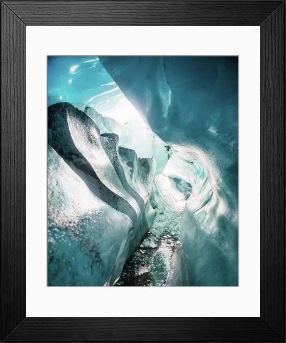 Framed Print : Ice caves of Skaftafell national park, Vatnajökull, Southeast Iceland, Scandinavia, Europe