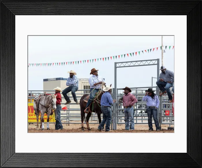 Framed Print : Cowboys and cowgirls behind the scenes at the Arizona Black Rodeo