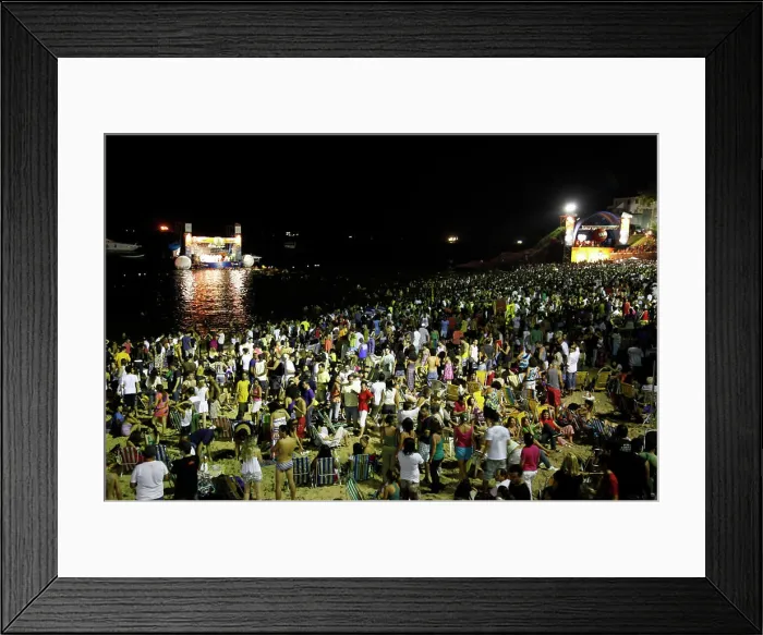 Framed Print : Party at Porto da Barra beach, Salvador, Bahia, Brazil Framed Print : Party at Porto da Barra beach, Salvador, Bahia, Brazil