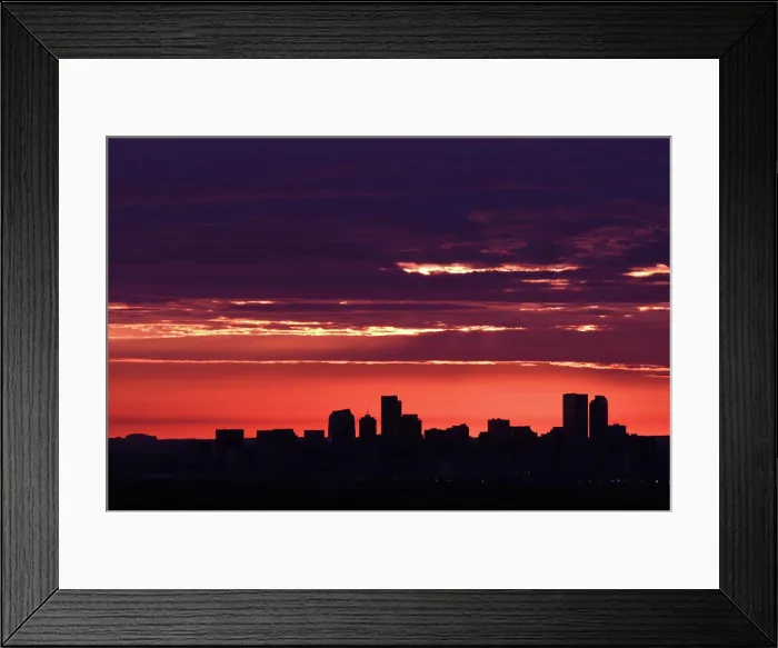 Framed Print : Denver, CO skyline at sunrise Framed Print : Denver, CO skyline at sunrise