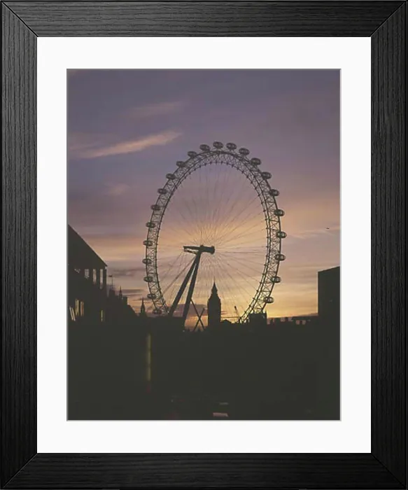 Framed Print : british airways london eye dusk shot Framed Print : british airways london eye dusk shot