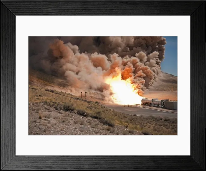 Framed Print : Largest Rocket in the World Successfully Test Fired, Seen From Remote Camera Angle Framed Print : Largest Rocket in the World Successfully Test Fired, Seen From Remote Camera Angle