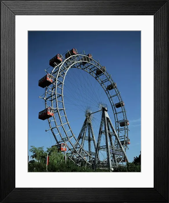 Framed Print : Low angle view of a ferris wheel, Prater Park, Vienna, Austria