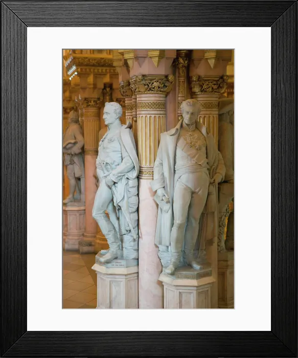 Framed Print : AUSTRIA, Vienna, Heeresgischichtliches, Military Historical Museum, Busts of 19th c. Austro, Hungarian Marshalls