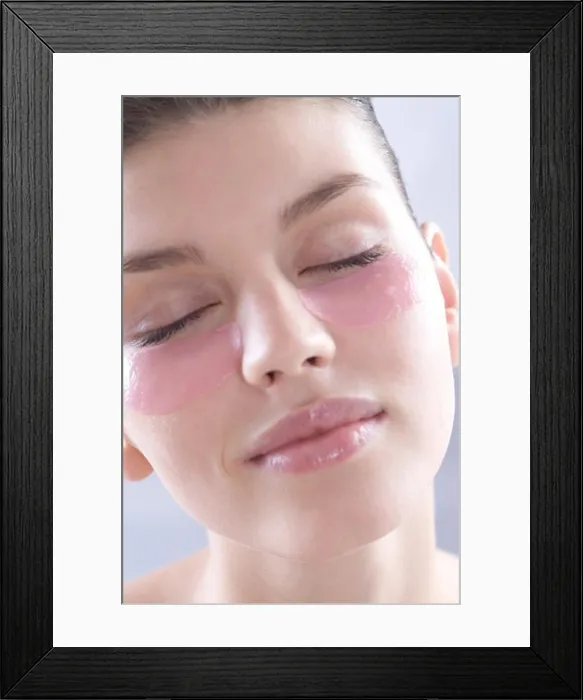 Framed Print : young woman with eye mask Framed Print : young woman with eye mask