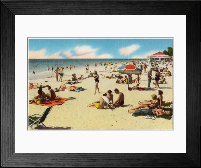 Framed Print : Clearwater Beach, Clearwater, Florida, Beaches, Tichnor Brothers Collection, postcards of the United States Framed Print : Clearwater Beach, Clearwater, Florida, Beaches, Tichnor Brothers Collection, postcards of the United States