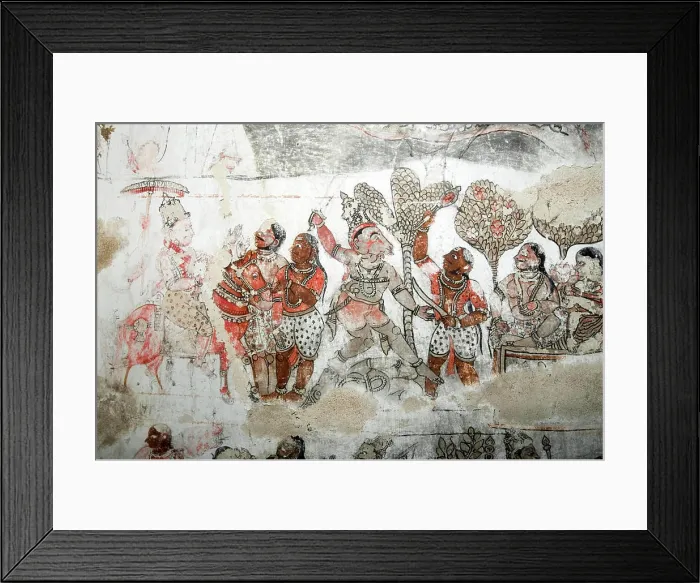 Framed Print : Murals depicting Ramayana