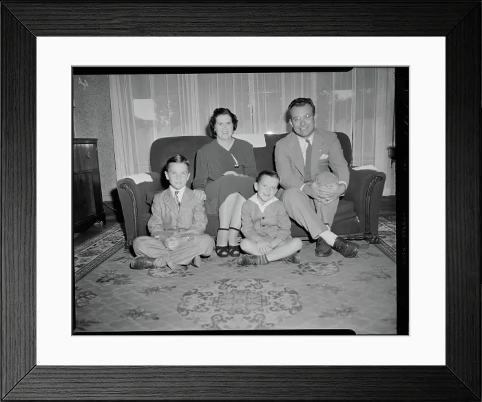 Framed Print : Vincent M. Banks. Vincent Jr. Mike, Mrs. Families, Boys. Leon Abdalian Collection Framed Print : Vincent M. Banks. Vincent Jr. Mike, Mrs. Families, Boys. Leon Abdalian Collection