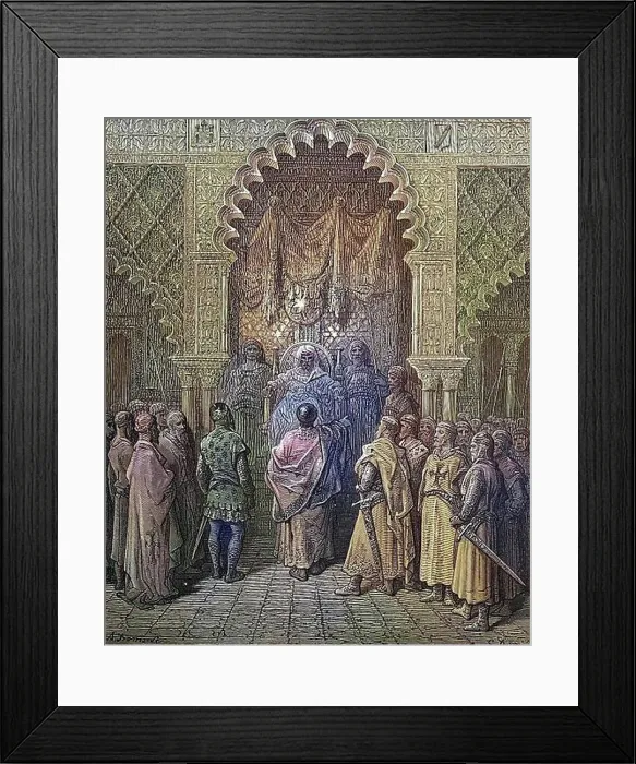 Framed Print : Peace treaty between Richard I of England and Salaheddin
