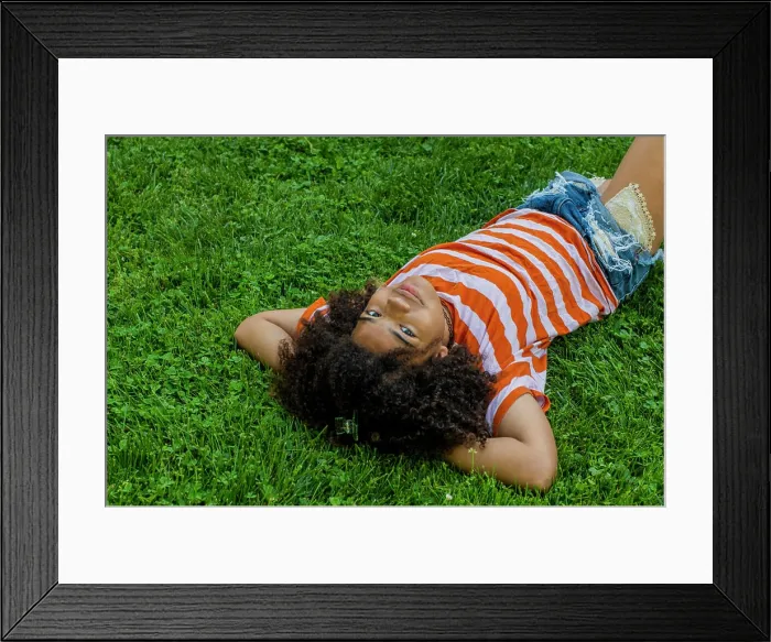 Framed Print : Sullen tween enviromental lifestyle portrait Framed Print : Sullen tween enviromental lifestyle portrait