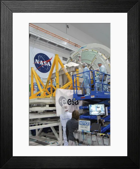 Framed Print : CAPE CANAVERAL, Fla. - In NASA Kennedy Space Center's Space Station Processing Facility Framed Print : CAPE CANAVERAL, Fla. - In NASA Kennedy Space Center's Space Station Processing Facility