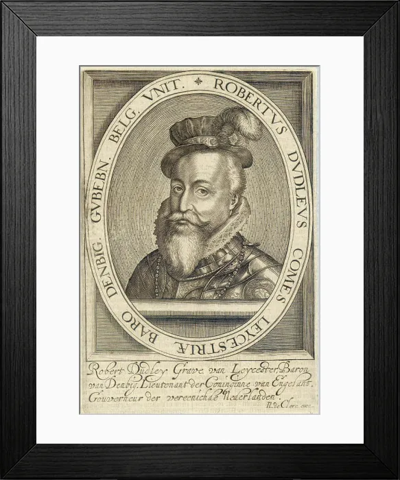 Framed Print : Robert Dudleus comes Leicester Baron Denbig. Gubebn. Belg. Unit Framed Print : Robert Dudleus comes Leicester Baron Denbig. Gubebn. Belg. Unit