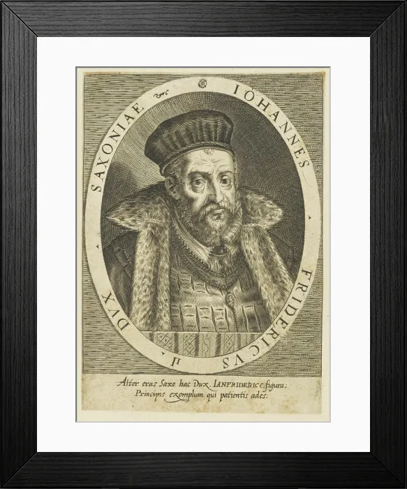 Framed Print : Bildnis des Johannes Fridericvs 2. DVX Saxony Framed Print : Bildnis des Johannes Fridericvs 2. DVX Saxony