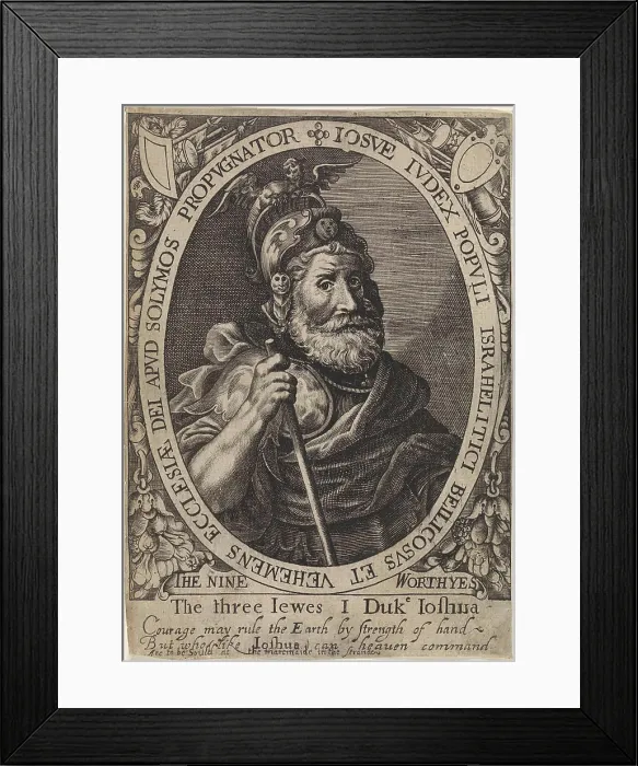 Framed Print : King Joshua as one of the nine heroes; The nine heroes Framed Print : King Joshua as one of the nine heroes; The nine heroes