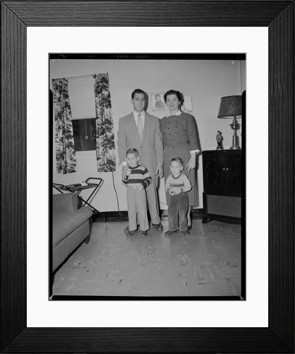 Framed Print : John A. Ristuccia. Johnny, Jean, Jackie, Paul, Families, Boys. Leon Abdalian Collection Framed Print : John A. Ristuccia. Johnny, Jean, Jackie, Paul, Families, Boys. Leon Abdalian Collection