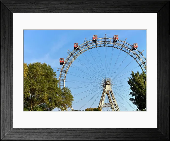 Framed Print : Historic Ferris Wheel of Vienna Prater Park Famous Framed Print : Historic Ferris Wheel of Vienna Prater Park Famous