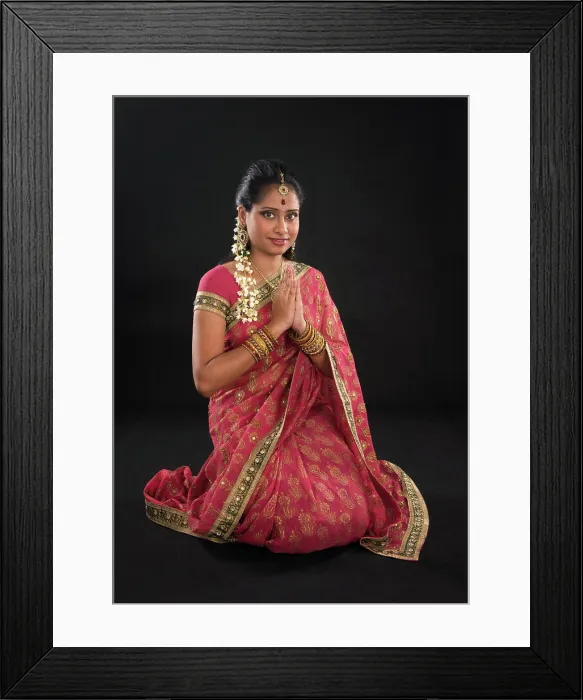 Framed Print : Indian girl in a greeting pose Indian girl in a greeting pose Framed Print : Indian girl in a greeting pose Indian girl in a greeting pose