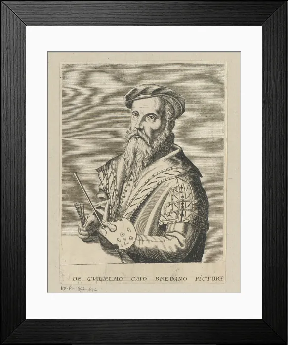 Framed Print : Portret van Willem Key, Edme de Boulonois Framed Print : Portret van Willem Key, Edme de Boulonois