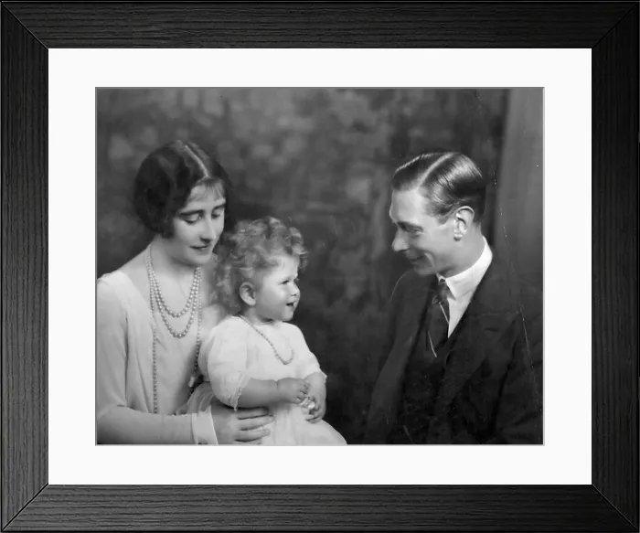 Framed Print : New portrait King & Queen and Princess Elizabeth. January 14, 1937. (Photo by Marcus Adams, The Herald)