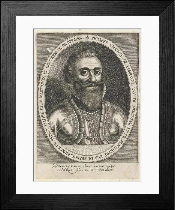 Framed Print : Portrait of Philippe-Emmanuel the Lorraine Hertog from Mercœur; Atrium Heroicum Framed Print : Portrait of Philippe-Emmanuel the Lorraine Hertog from Mercœur; Atrium Heroicum