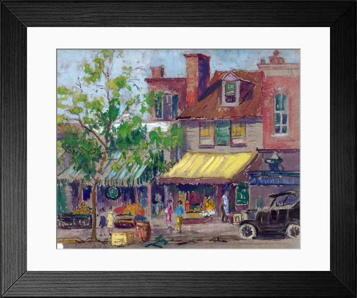 Framed Print : Pa. Ave bet. 22 & 23 Washington DC by artist Susan Brown Chase 1868-1948 Framed Print : Pa. Ave bet. 22 & 23 Washington DC by artist Susan Brown Chase 1868-1948
