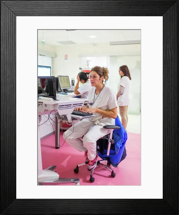 Framed Print : Nurses, emergency department, private hospital France Framed Print : Nurses, emergency department, private hospital France