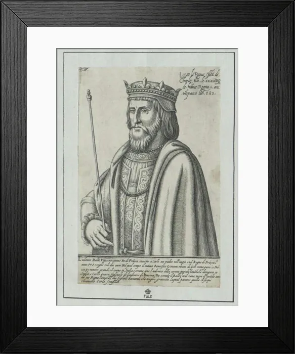 Framed Print : Ludwig II. The Stammler King of France