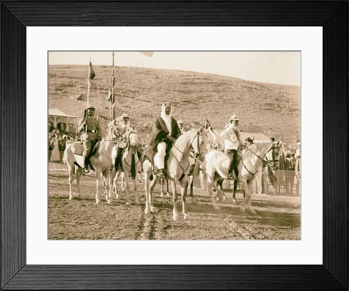 Framed Print : Prince Emir Saud's visit to Emir Abdullah in Amman