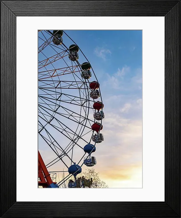 Framed Print : Ferris wheel in an amusement park Framed Print : Ferris wheel in an amusement park