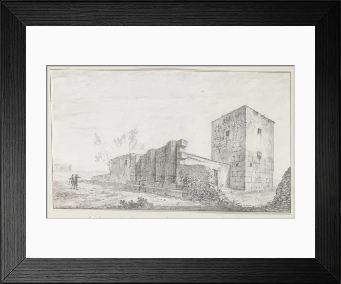 Framed Print : Remains of Esculaap Temple (Tempio di Esculapio) Outside walls of the old Agrigento