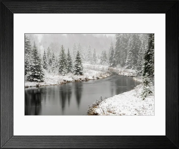 Framed Print : Junction Creek in a snow squall, Greater Sudbury, Ontario, Canada Framed Print : Junction Creek in a snow squall, Greater Sudbury, Ontario, Canada