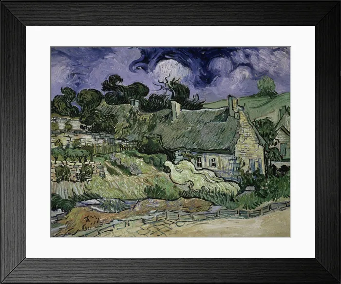Framed Print : Thatched Cottages at Cordeville 1890 Vincent van Gogh (1853-1890 / Dutch) Musee d'Orsay, Paris Framed Print : Thatched Cottages at Cordeville 1890 Vincent van Gogh (1853-1890 / Dutch) Musee d'Orsay, Paris