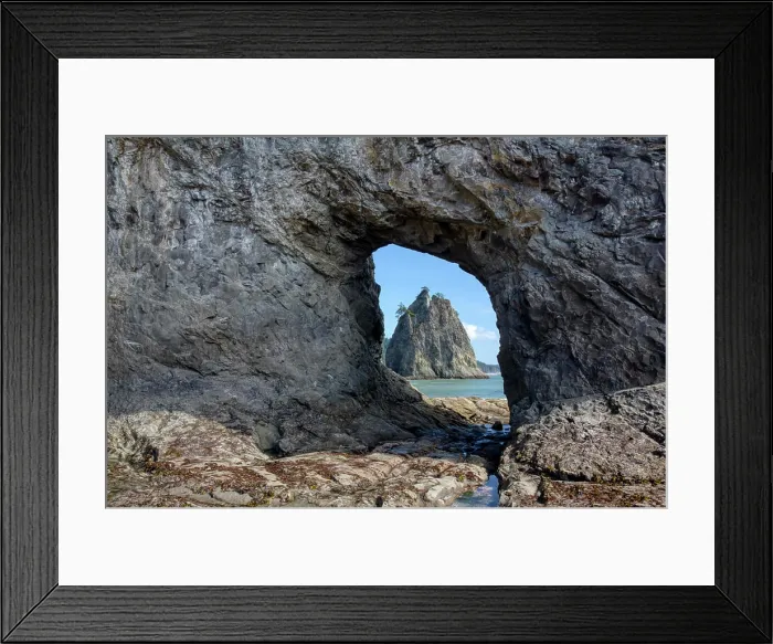 Framed Print : WA, Olympic National Park, Rialto Beach, Hole-in-the-Wall Framed Print : WA, Olympic National Park, Rialto Beach, Hole-in-the-Wall