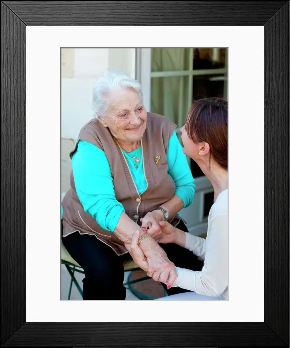 Framed Print : 94 years old woman and her family Framed Print : 94 years old woman and her family