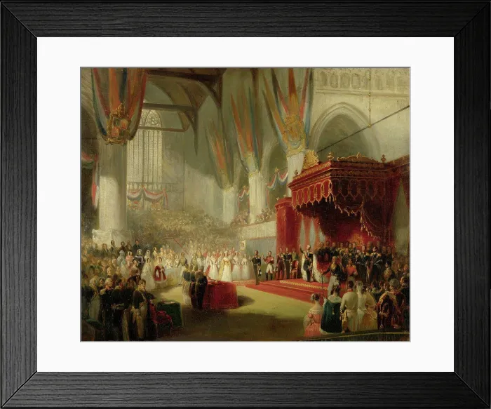 Framed Print : The Inauguration of King William II in the Nieuwe Kerk in Amsterdam