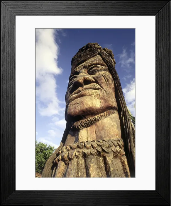 Framed Print : Maui Pohaku Loa Carving Oahu Hawaii USA Framed Print : Maui Pohaku Loa Carving Oahu Hawaii USA