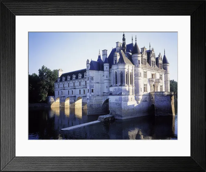 Framed Print : Castle surrounded by water, Chateau de Chenonceaux, Chenonceaux, France